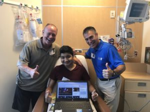 Dallas Margarita Society Laptop Delivery to David at Children's Medical Center of Dallas