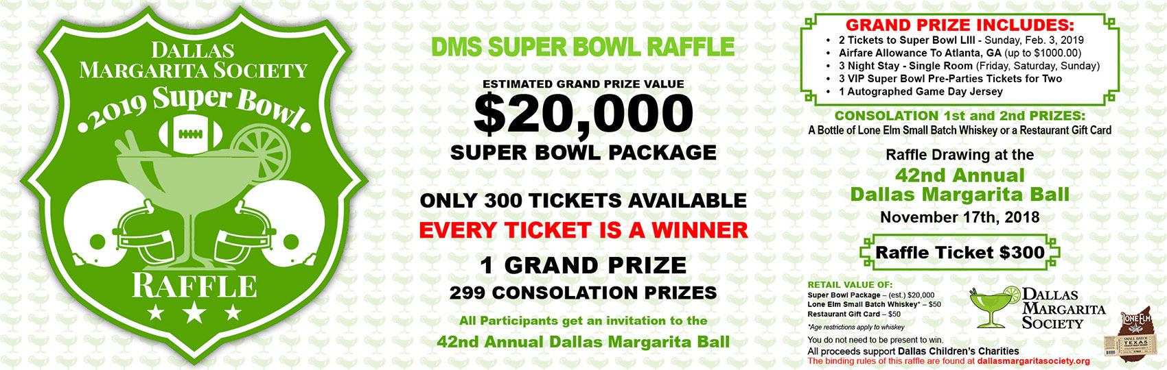 2019 Super Bowl Raffle  Dallas Margarita Society