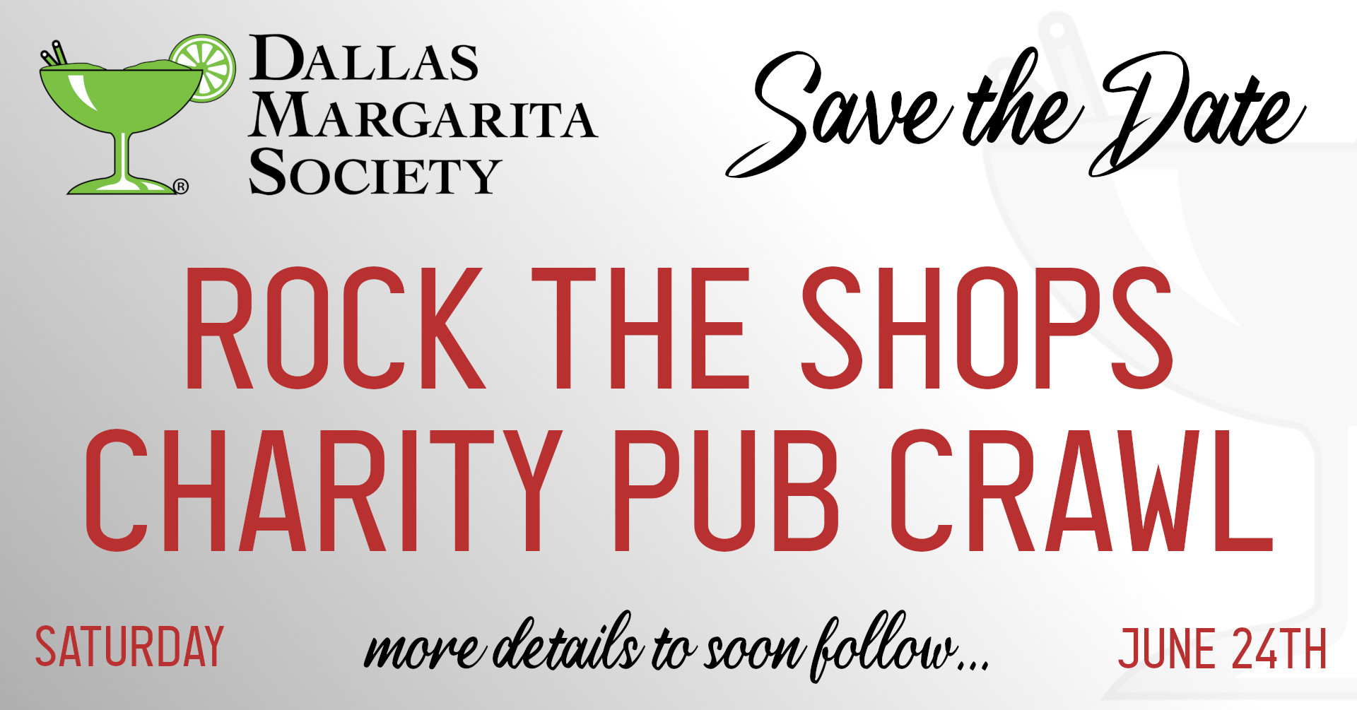 Dallas Margarita Society DMS Rock the Shops Charity Pub Crawl Dallas